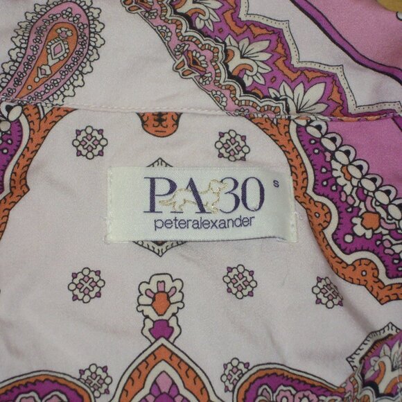 Peter Alexander Adult Pajama Set Long Sleeve Paisley Small top/xs bottoms PINK - Picture 4 of 4